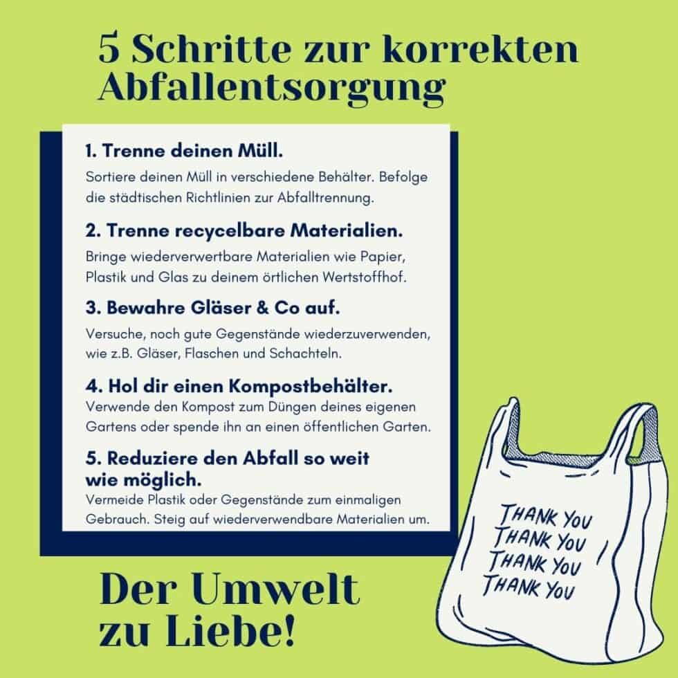 5 Schritte zur korrekten Abfallentsorgung - Der Umwelt zuliebe!